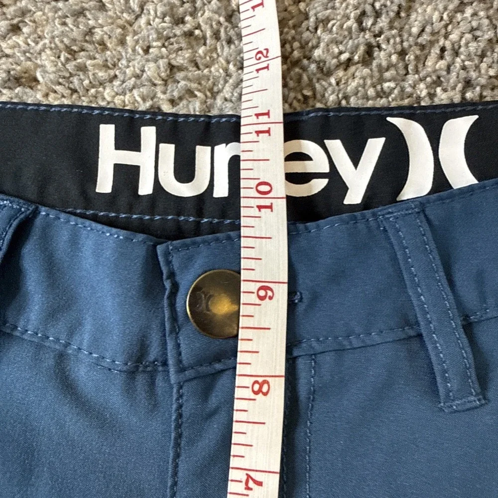 Hurley Men's Shorts Navy Blue Lightweight Chino Beach‎ Casual Inseam 10